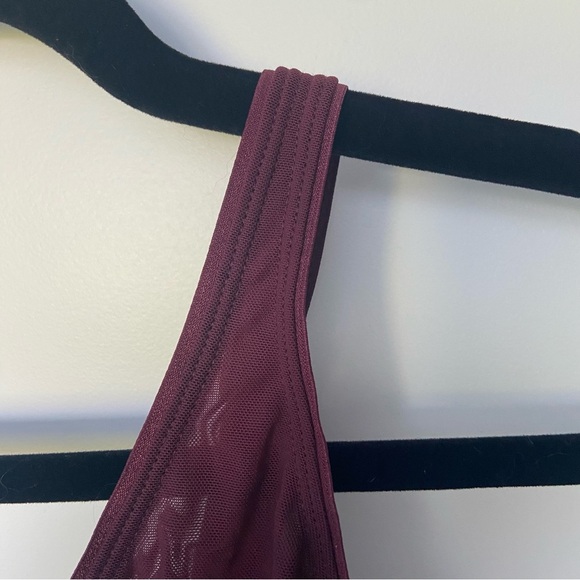 Parade Burgundy Mesh Bralette 32DD - Picture 5 of 10